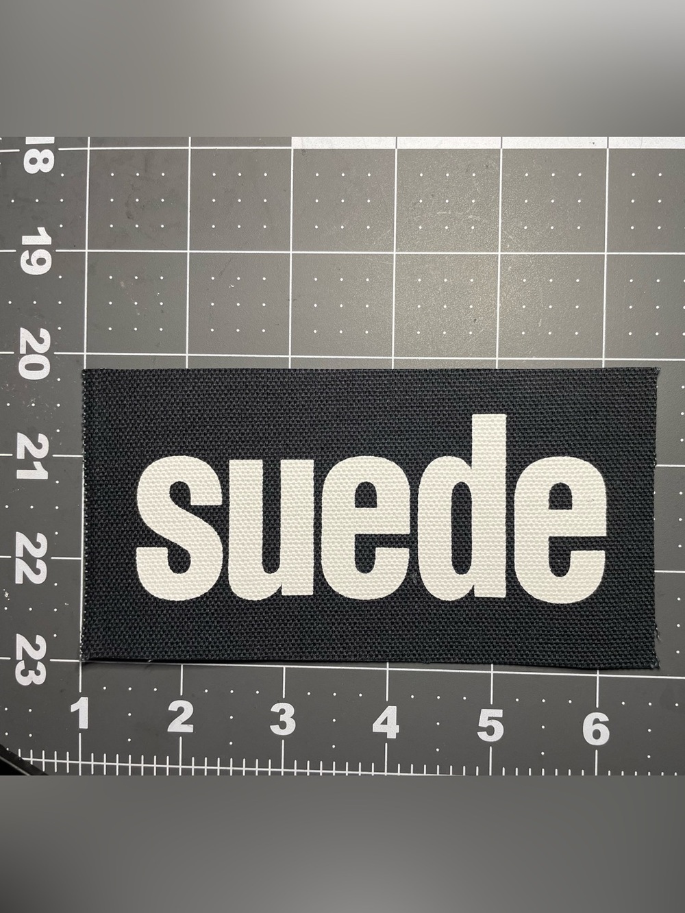 Suede canvas patch